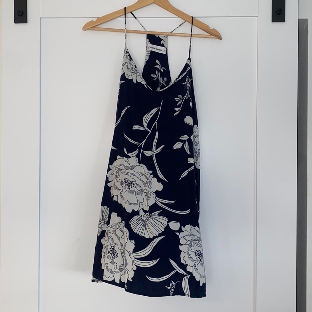 Navy Floral Mini Dress
